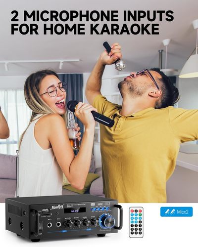 מגבר קריוקי Bluetooth 5.0 של Moukey - 300W