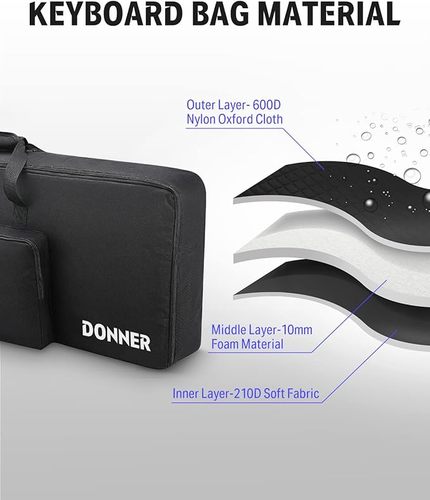 תיק שחור למקלדת 61 קלידים - Donner