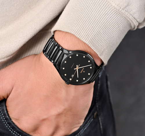 RADO R27056732 TRUE גברים משובץ 12 יהלומים אוטומטי 