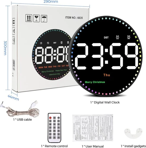 שעון קיר דיגיטלי 25 ס