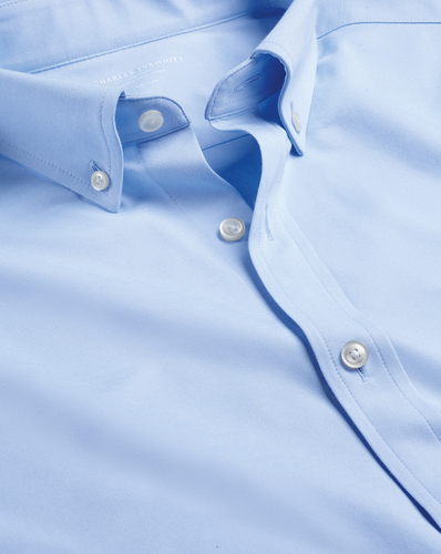 חולצת נמתחת כחולה -  Sky Blue Four-Way Stretch Button Down Jersey Shirt