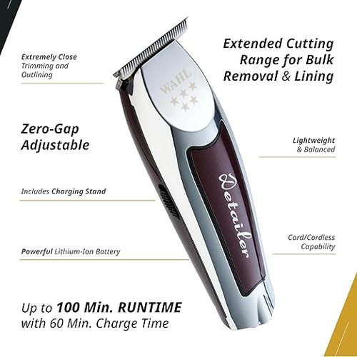 מכונת תספורת Wahl Cordless Detailer LI 08171 יבואן רשמי