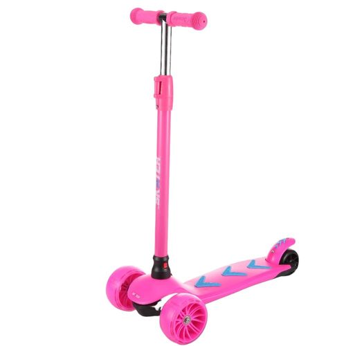 קורקינט עם גלגלי סיליקון רחבים Eco Sport - ורוד