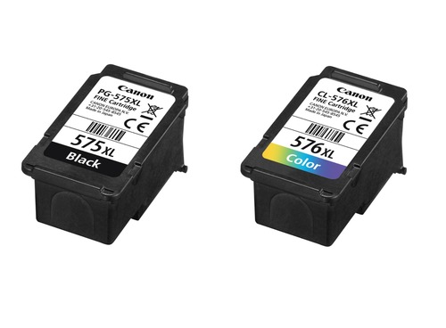 זוג ראשי דיו מקוריים Canon PG575XL + CL576XL 