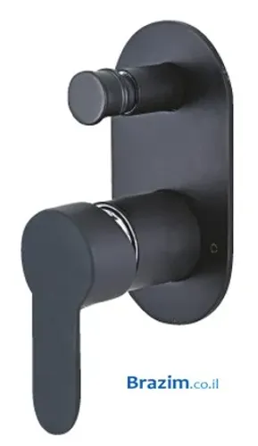 אינטרפוץ 4 דרך למקלחת מבית מיובי MYUBI דגם HI-5128200MB בגימור שחור.