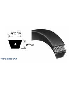 (A-18 - A-25) רצועת הנעה חלקה A חתך V