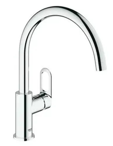 ברז פרח למטבח מבית גרואה דגם 31232000 KITCHEN עם פיה קבועה ובגימור כרום.