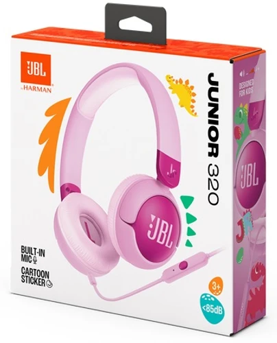 אוזניות קשת חוטיות לילדים JBL Junior 320 - ורוד