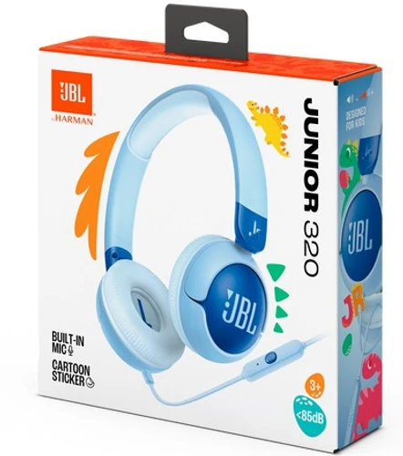 אוזניות קשת חוטיות לילדים JBL Junior 320 - כחול