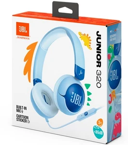 אוזניות קשת חוטיות לילדים JBL Junior 320 - כחול