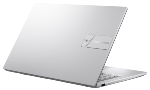 לפטופ Asus VivoBook X1404VA-EB141 בזווית פתיחה קלה על שולחן