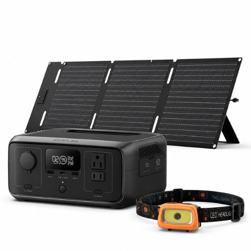 תחנת כוח ניידת RIVER3 דגם UPS הספק 0.3-0.6kW קיבולת 0.245kWh + תאורת קיר + פנס ראש + פנס כיס לייזר + מרסס חרקים