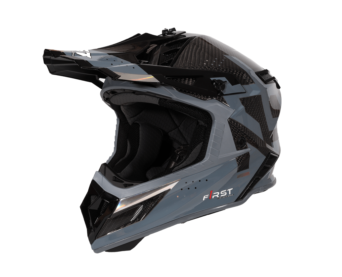 קסדת פירסט קרבון שחור / אפור - F1RST STRIKER CARBON