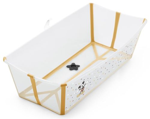 Flexi Bath X-large אמבטיה מתקפלת גדולה לשימוש בבית ובנסיעות עם פקק משנה צבע - Mickey Celebration