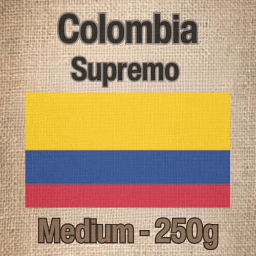 250 גרם פולי קפה בריוסו קולומביה בינוני Caffe Brioso Colombia Supremo Medium Roast