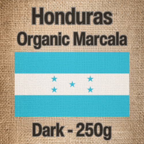 250 גרם פולי קפה בריוסו הונדורס אורגני כהה Caffe Brioso Honduras Organic Marcala Dark Roast
