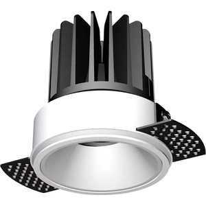 שקוע TRIMLESS עגול מתכונן ניקל/שחור/לבן 16W 2900K 100Lm/w 24° יורולוקס 

