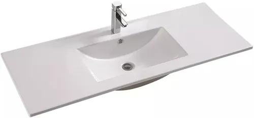 כיור משטח אינטגרלי חרס לארון אמבטיה בעומק 46 ס