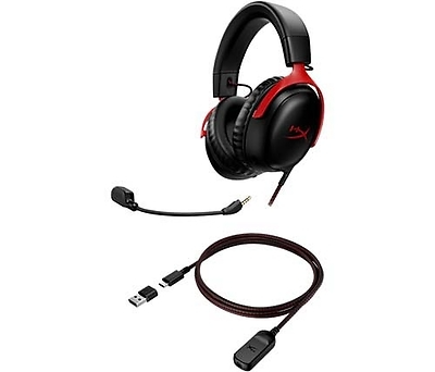 אוזניות גיימינג HEADSET HYPERX CLOUD III BLACK RED HYPER X
