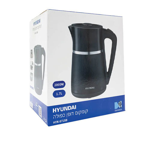 ‏קומקום חשמלי ‏1.7 ‏ליטר Hyundai HYK8715B יונדאי