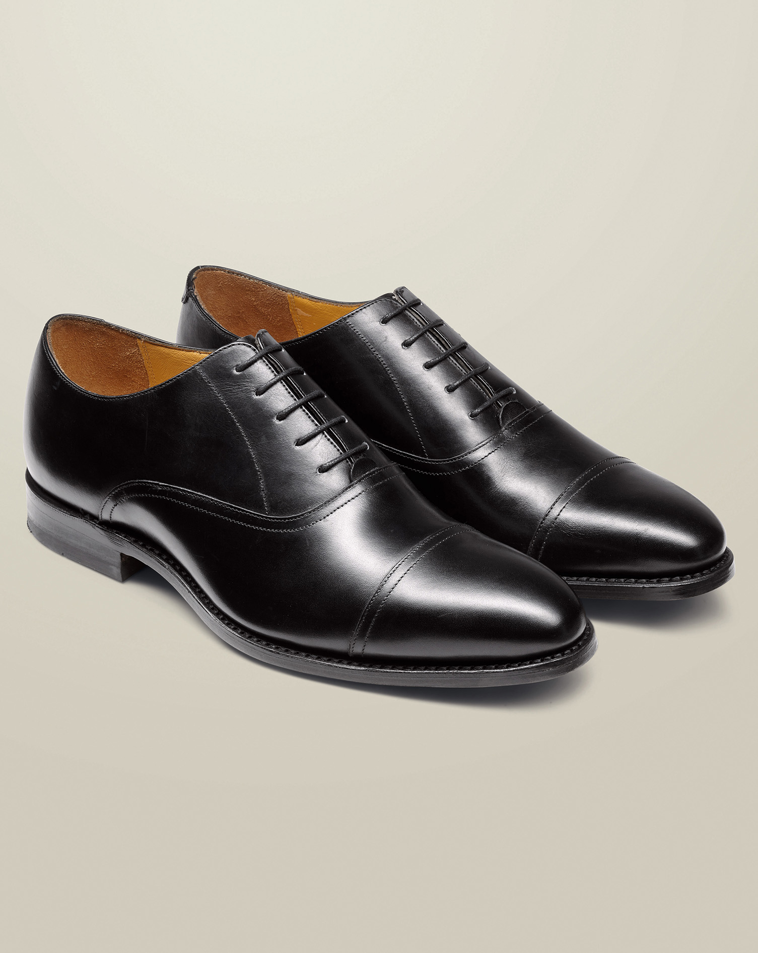 נעל אלגנטי שחורה - Black leather Oxford shoe