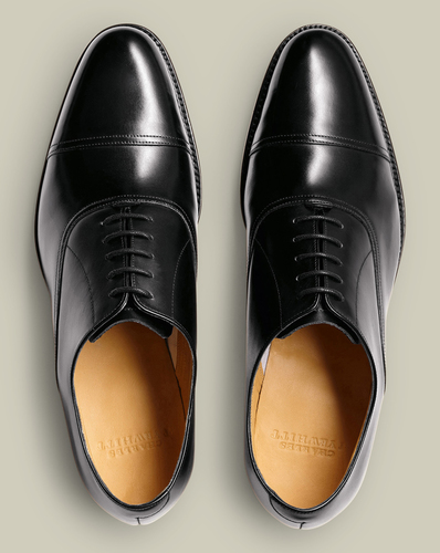 נעל אלגנטי שחורה - Black leather Oxford shoe