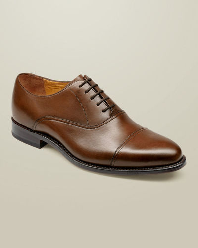 נעל אלגנטי חומה - Dark tan leather Oxford shoe