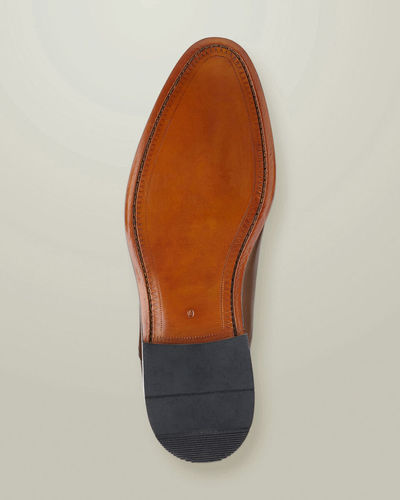 נעל אלגנטי חומה - Dark tan leather Oxford shoe