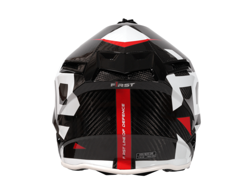 קסדת פירסט קרבון שחור / לבן / אדום - F1RST STRIKER CARBON