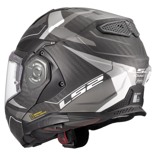 קסדה נפתחת קרבון אל אס 2 שחור / אפור - LS2 FF901 ADVANT X