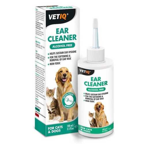 VET-IQ נוזל לניקוי אוזניים לכלבים וחתולים 100 מ