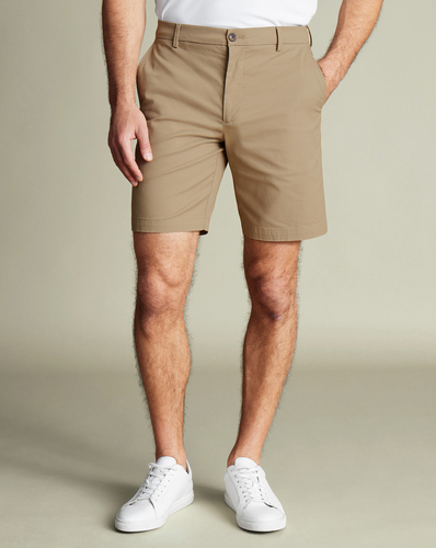 מכנסיים קצרים כותנה - Taupe cotton shorts