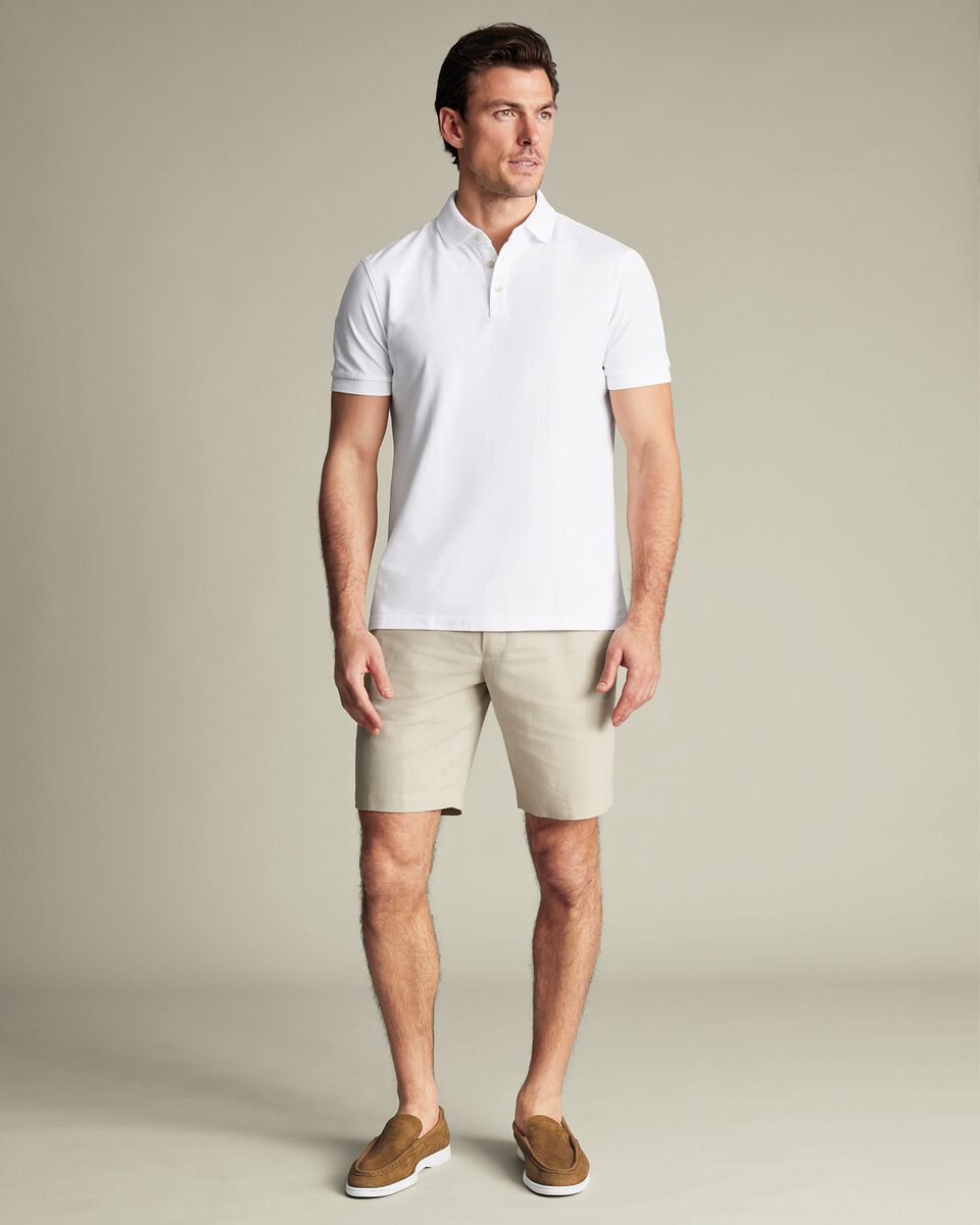 מכנסיים קצרים כותנה פשתן - Stone  cotton linen short