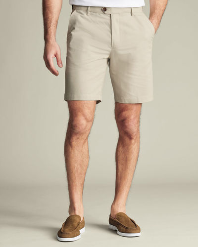 מכנסיים קצרים כותנה פשתן - Stone  cotton linen short