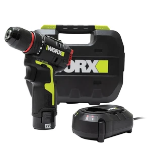 מברגה/מקדחה נטענת בראשלס + סוללה WORX WU130 12V 2Ah