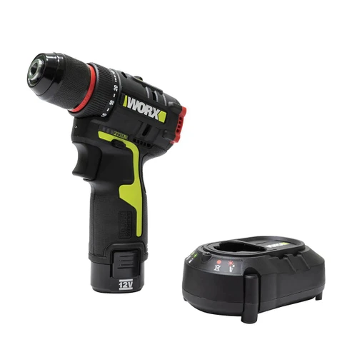 מברגה/מקדחה נטענת בראשלס + סוללה WORX WU130 12V 2Ah