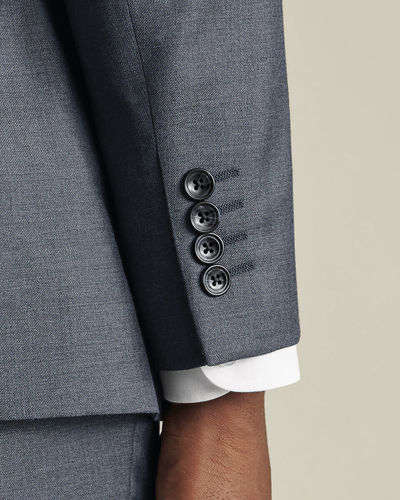 חליפה סלים פיט כחולה - Natural Stretch Twill Suit - Navy