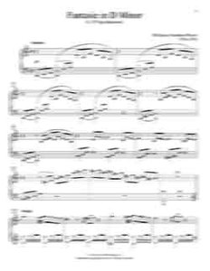 תווים דיגיטליים לפסנתר Mozart : Fantasy in D Minor, K. 397