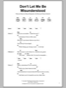 תווים דיגיטליים Don't Let Me Be Misunderstood by The Animals Guitar Chords/Lyrics