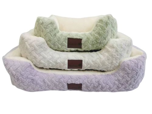 מיטה לכלב וחתול פרווה רכה ירוק פיסטוק - דגם NOMA