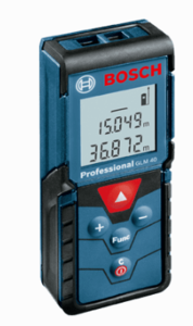 מד טווח לייזר Bosch GLM 40 | טווח 40 מטר | מק"ט 1072.900