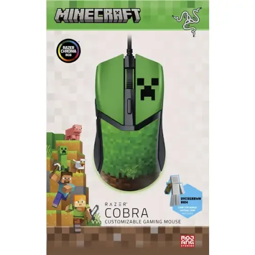  Razer עכבר גיימינג חוטי Cobra Minecraft Edition