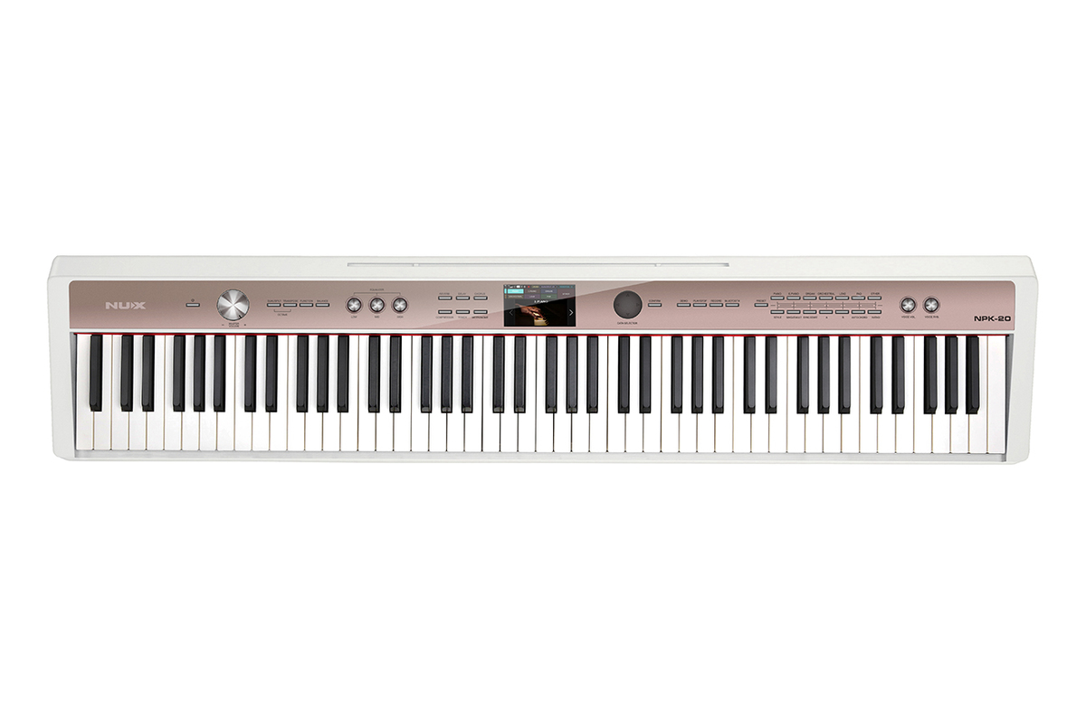 פסנתר חשמלי בצבע לבן NUX NPK-20 WH