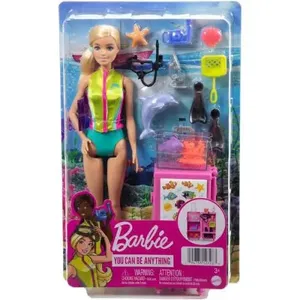 ברבי ביולוגית ימית עם אביזרי מחקר HMH26 BARBIE