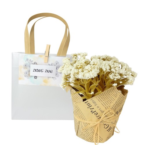 עציץ מתנה לראש השנה - שנה פורחת