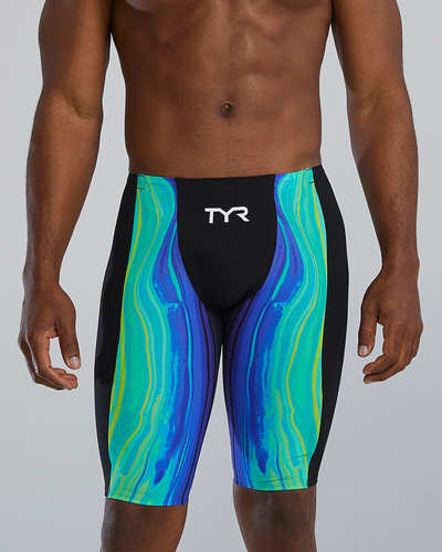 חליפה טכנית SHOCKWAVE HIGH WAIST JAMMER LIME/NAVY