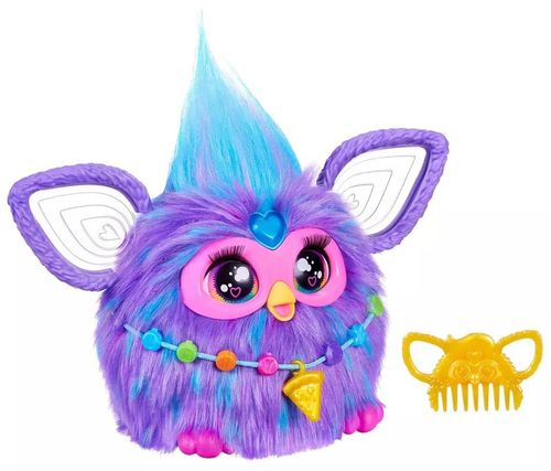 בובה אינטרקטיבית פרבי Furby בגודל 15 ס''מ מופעלת ע''י קול - חבר חדש מלא קסם ואישיות - סגול