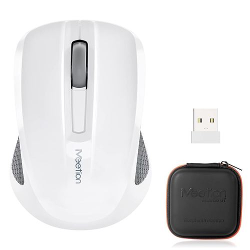 עכבר אלחוטי 2.4GHZ MEETION WHITE/GREY R571