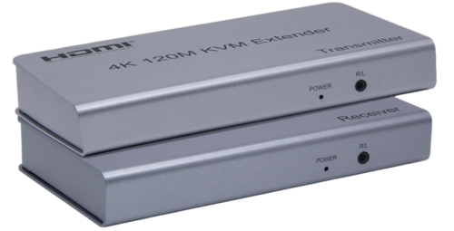 4K KVM Extender 120M - שליטה מרחוק באודיו, וידאו ו-USB על גבי כבל רשת