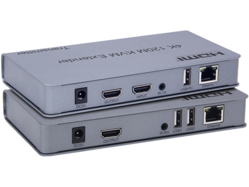 4K KVM Extender 120M - שליטה מרחוק באודיו, וידאו ו-USB על גבי כבל רשת